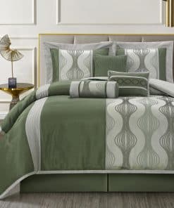 Juego de Edredón LANCO MODERN LIFESTYLE Queen, Verde, 7