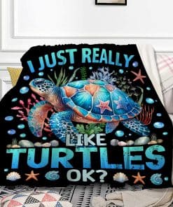 Manta de Tortuga de Mar para Niñas Niños Simplemente me