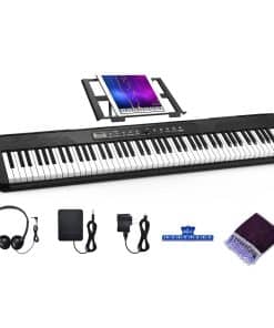 Piano Digital de 88 Teclas con Teclado Semipesado, Piano de