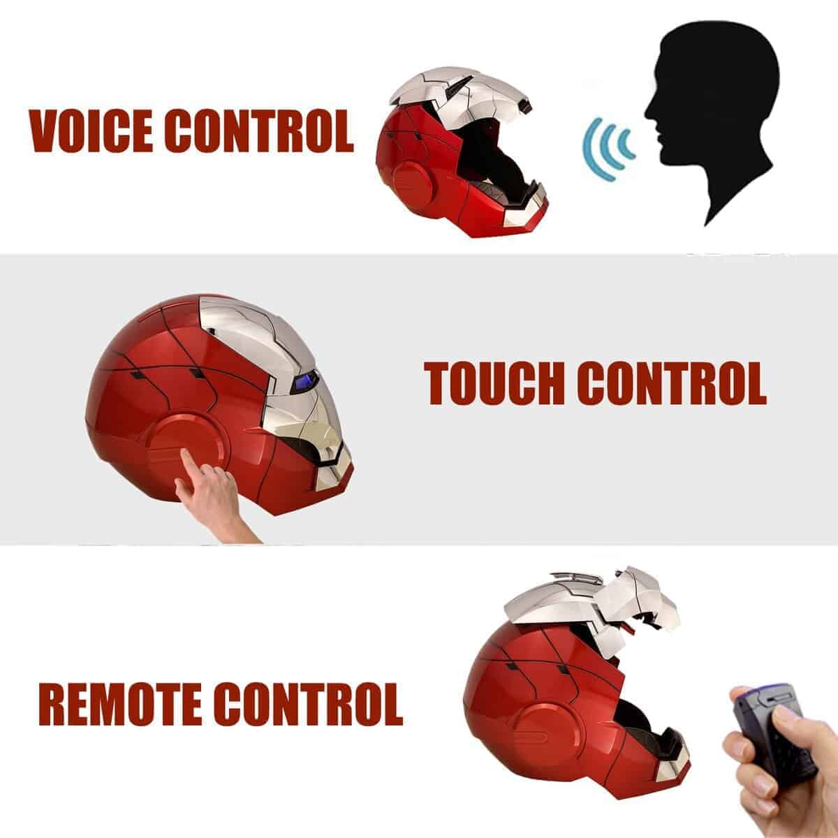 Casco Electrónico Wearable Iron-Man MK 5 de ATOKNG: Control - Imagen 3