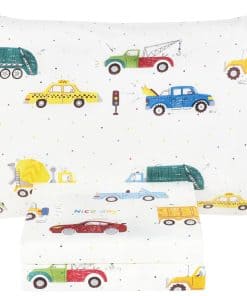 Juego de Sábanas para Cama Individual de 3 Piezas Vehículos