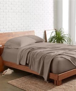 Juego de sábanas de 100% tejido de algodón orgánico Bare