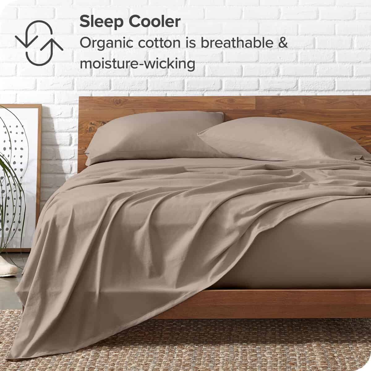 Juego de sábanas de 100% tejido de algodón orgánico Bare - Imagen 5