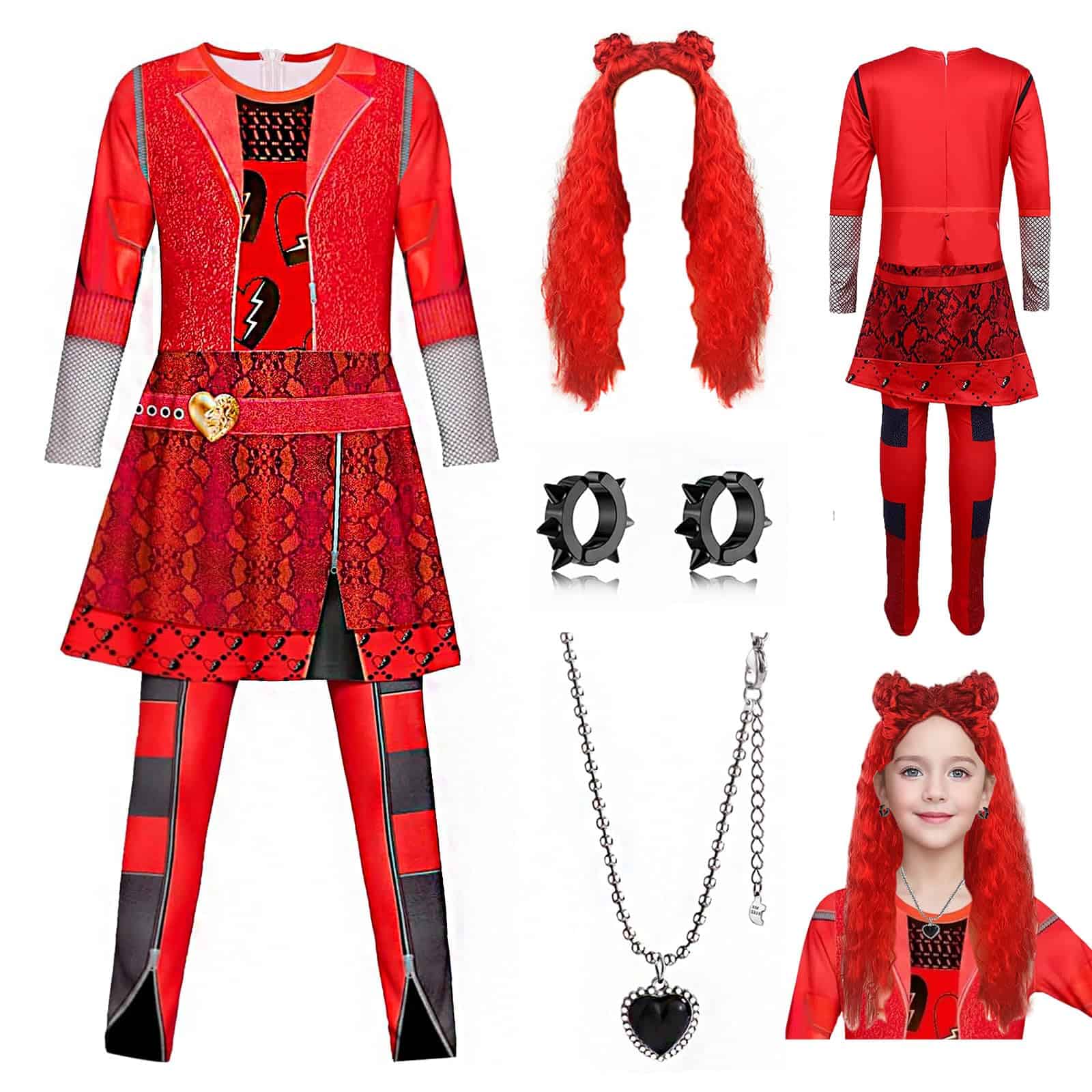 Disfraz de Princesa Roja para Niñas Rise Trajes de Niños de
