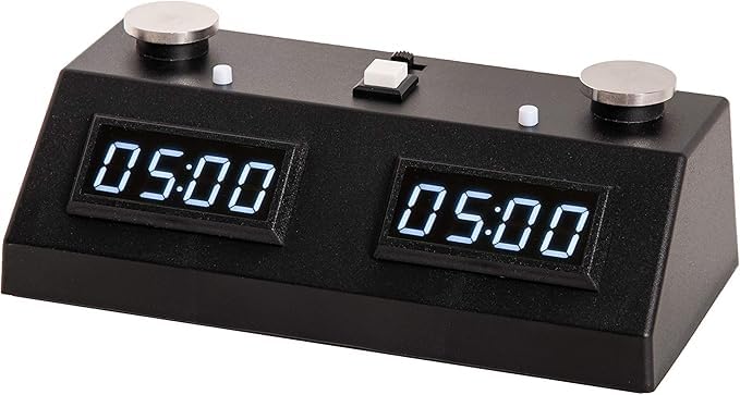 Reloj de Ajedrez Digital ZMF-II con LED Blancos/Carcasa