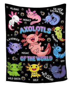 Manta de lanzamiento Axolotls del mundo, regalos de manta