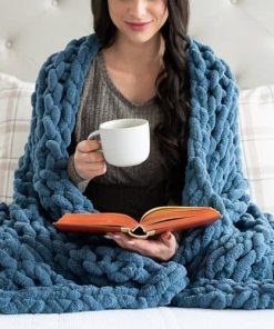 Manta Gruesa de Punto SAMIAH LUXE 50x70, Manta de Punto