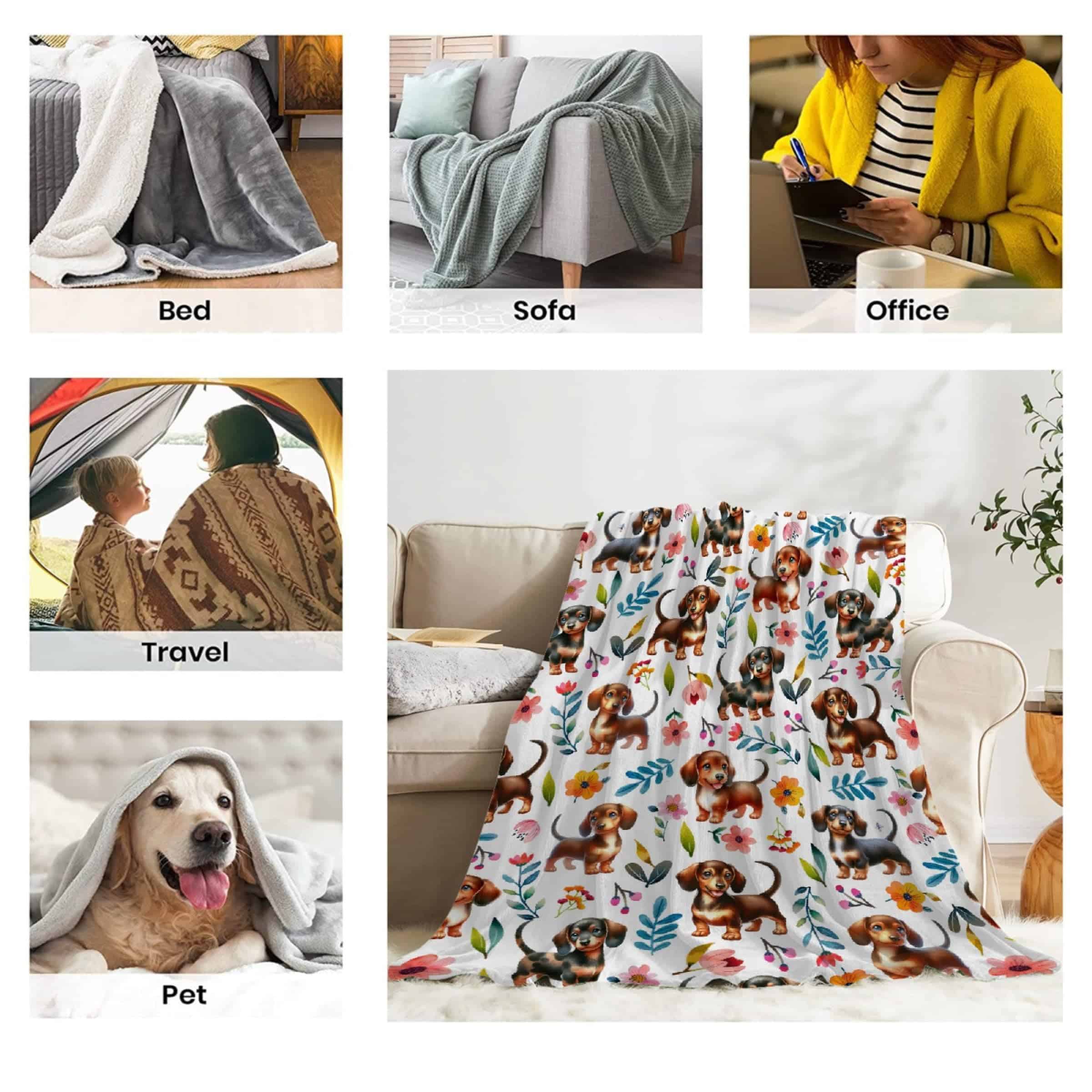 Manta de Dachshund Aniruddha, Manta de Perro Dachshund - Imagen 8