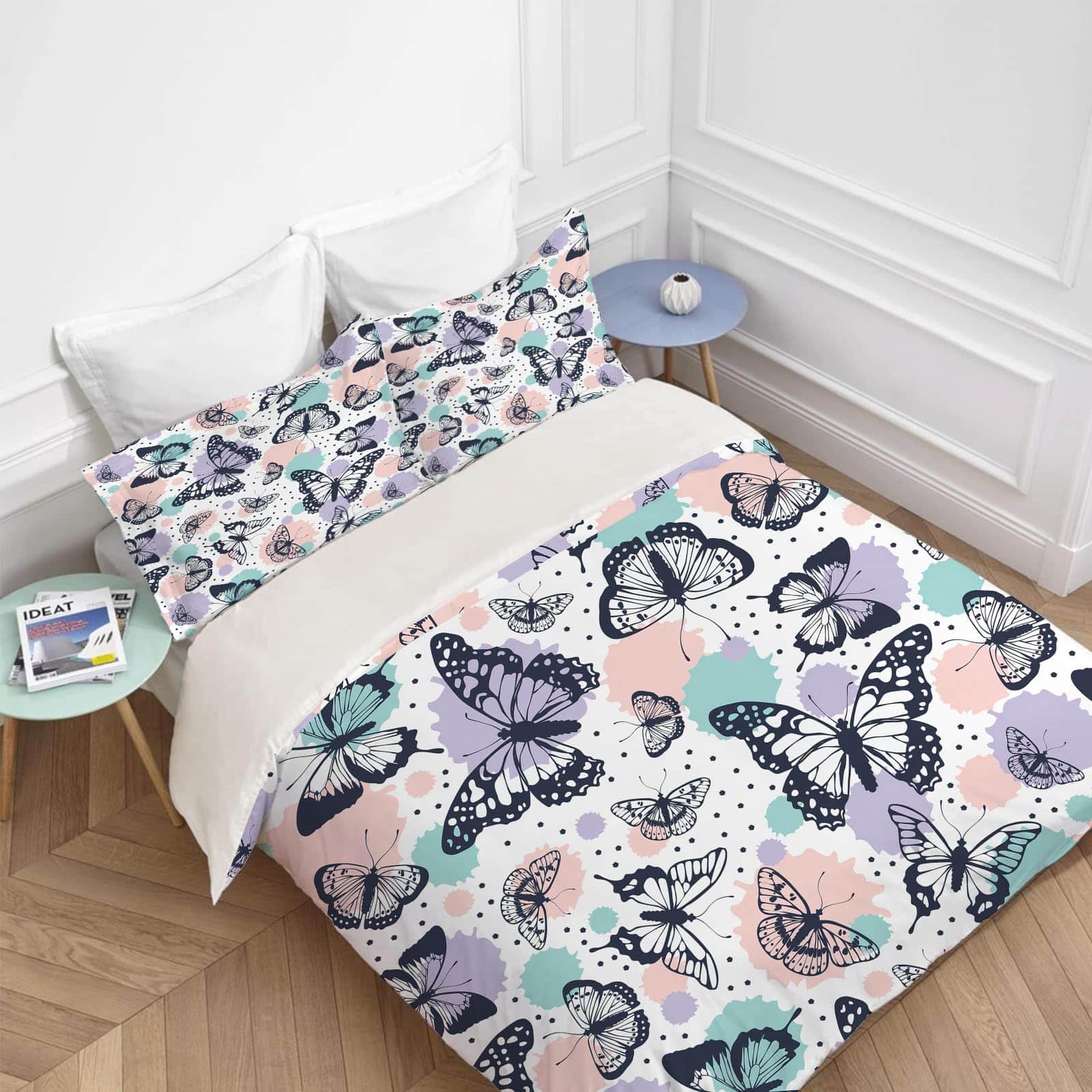 Juego de Ropa de Cama Mariposa Juego de Funda de Edredón - Imagen 3