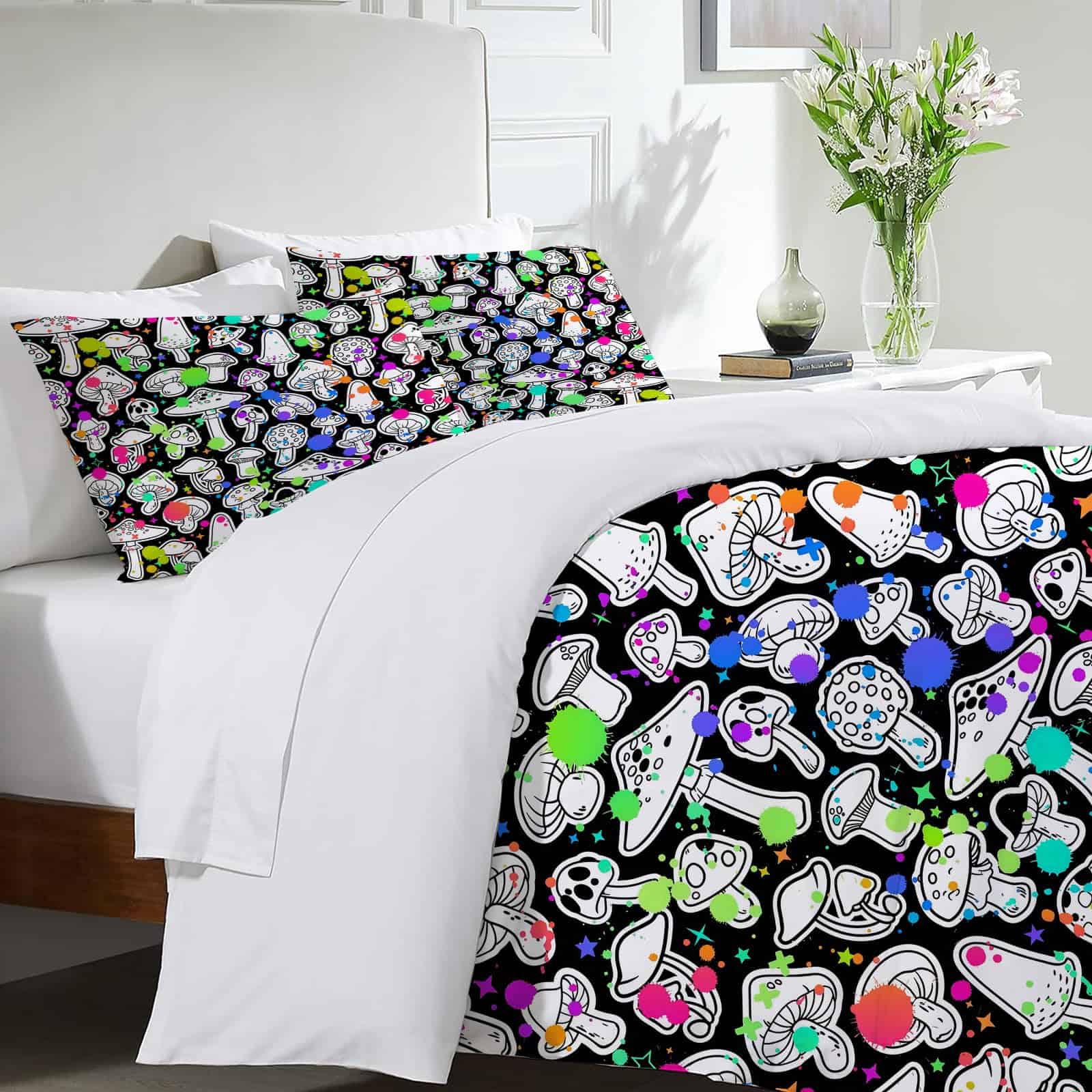 Juego de Ropa de Cama de Hongos Juego de Edredón de Hongos - Imagen 5