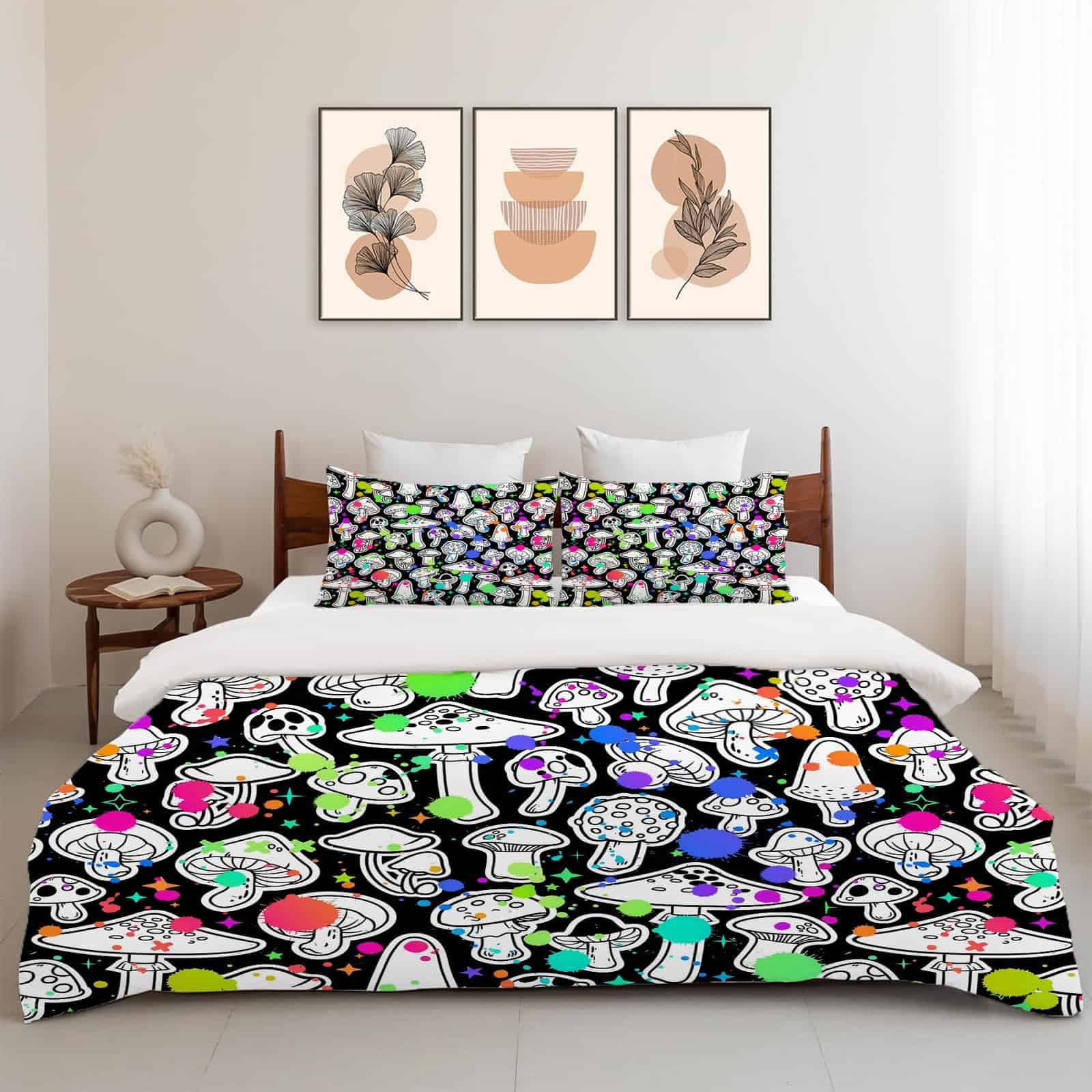 Juego de Ropa de Cama de Hongos Juego de Edredón de Hongos - Imagen 6