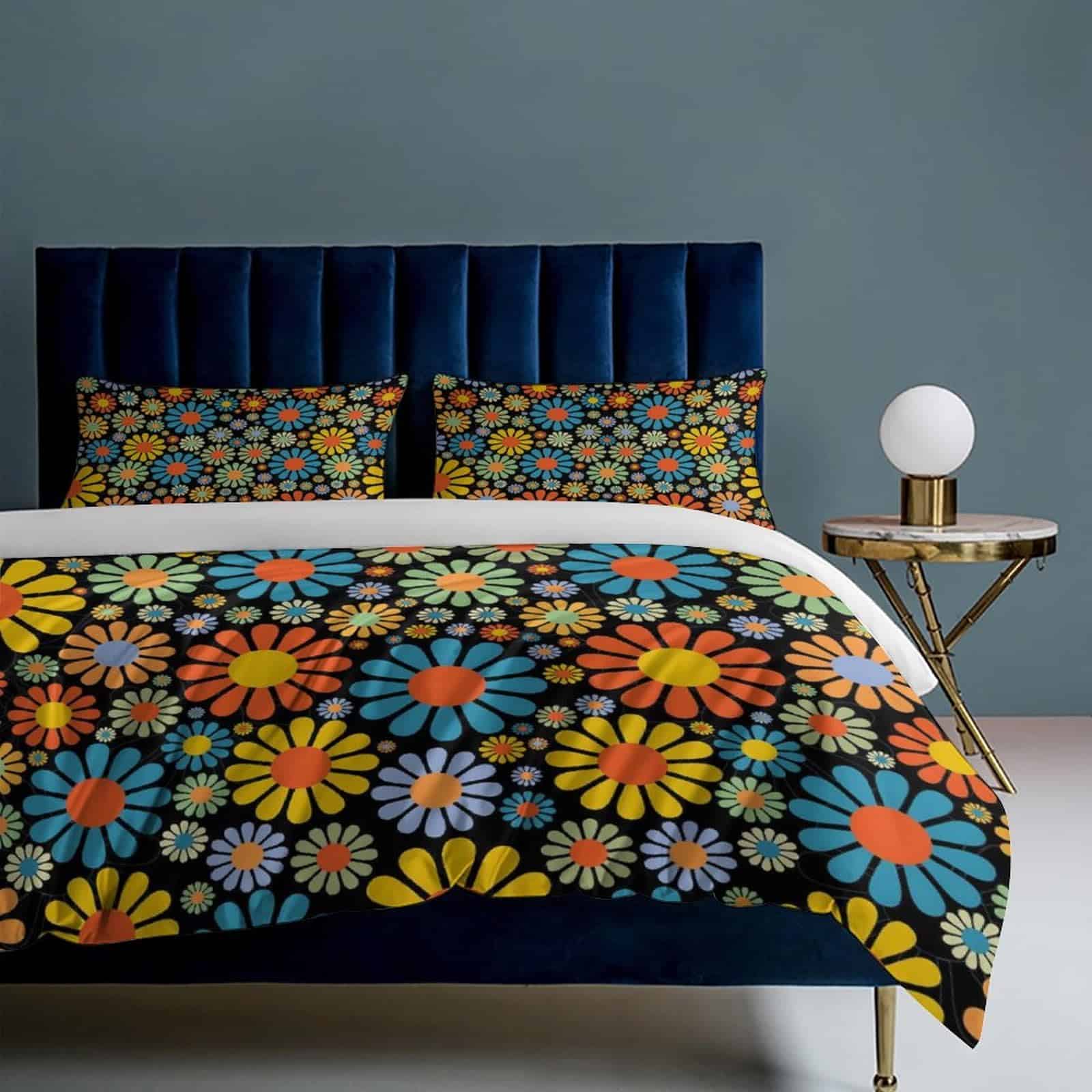 Juego de Ropa de Cama de Flores Margaritas Juego de Edredón - Imagen 9