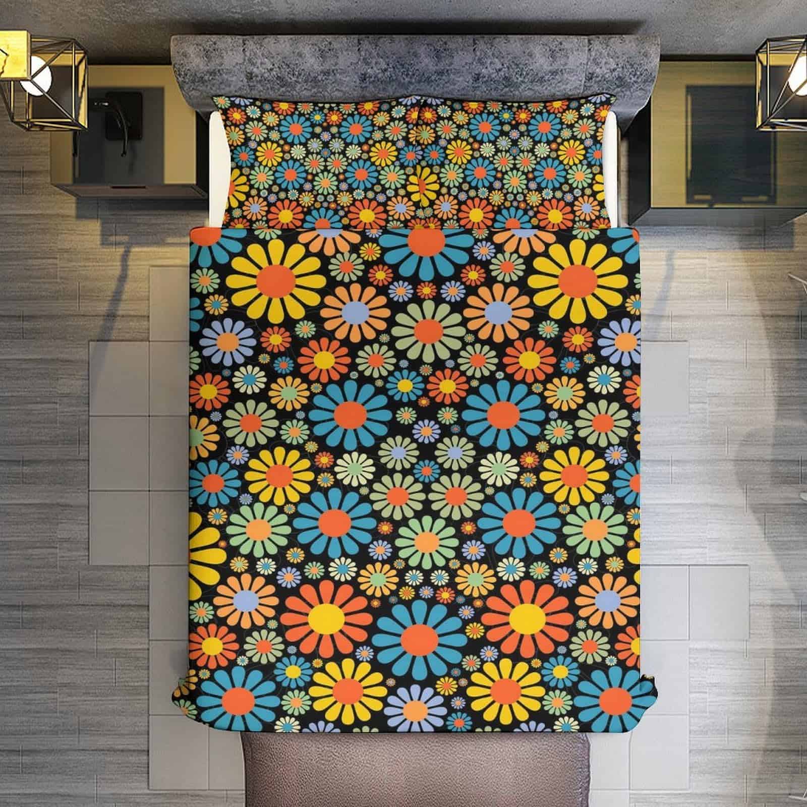 Juego de Ropa de Cama de Flores Margaritas Juego de Edredón - Imagen 8