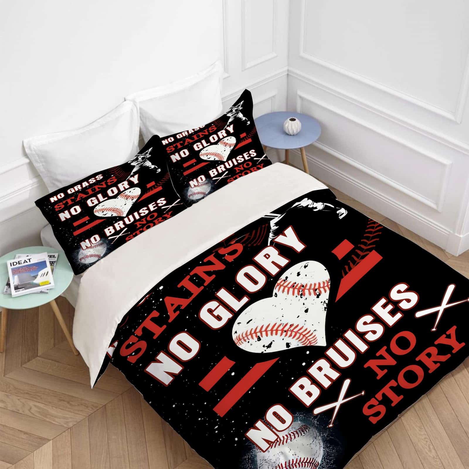 Juego de Ropa de Cama de Béisbol Wosabee Juego de Edredón - Imagen 3