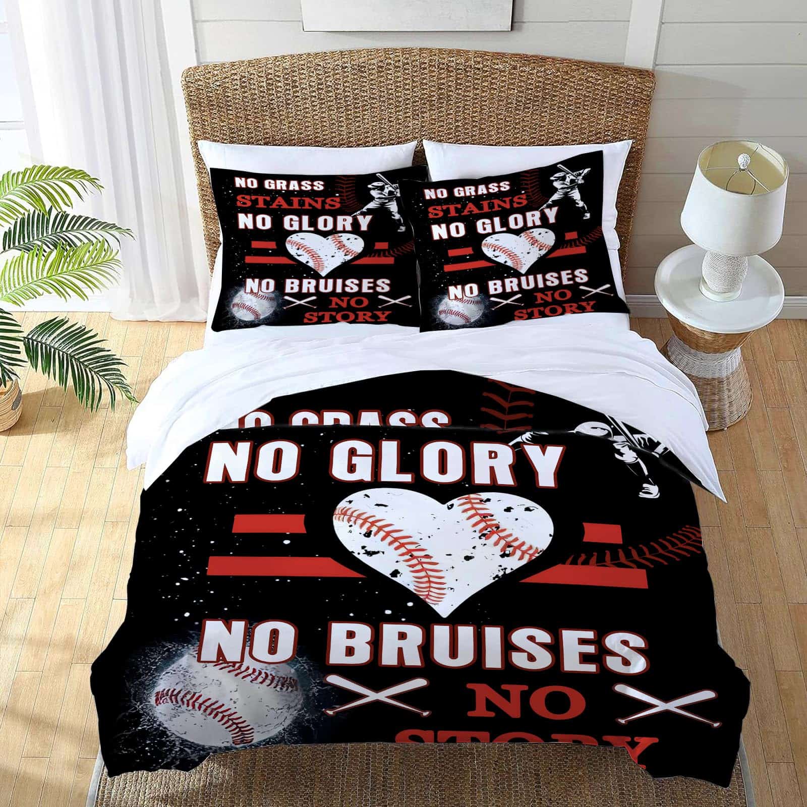 Juego de Ropa de Cama de Béisbol Wosabee Juego de Edredón - Imagen 4