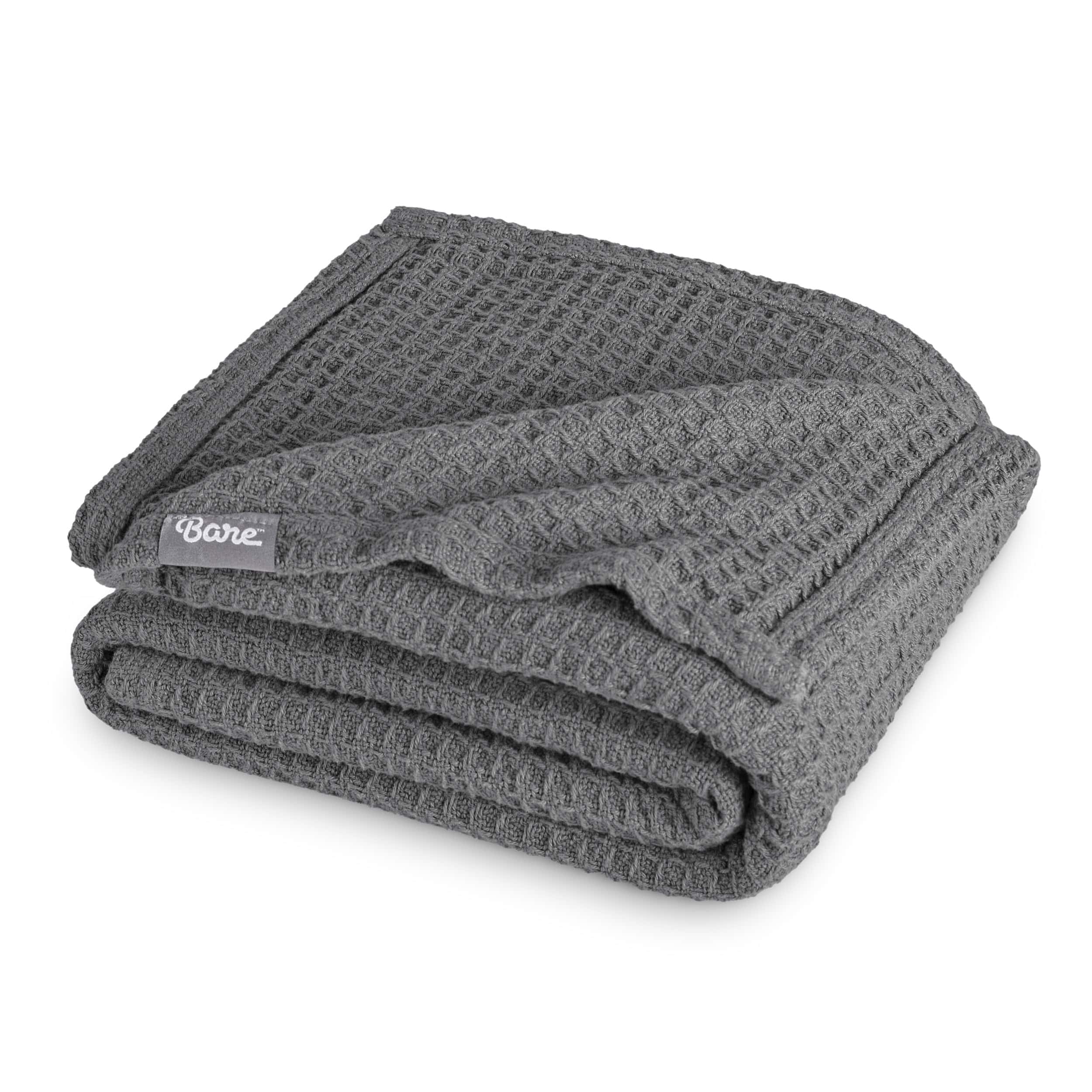 Manta de Algodón Gris Bare Home, Tamaño Throw 44Wx66L, 100%