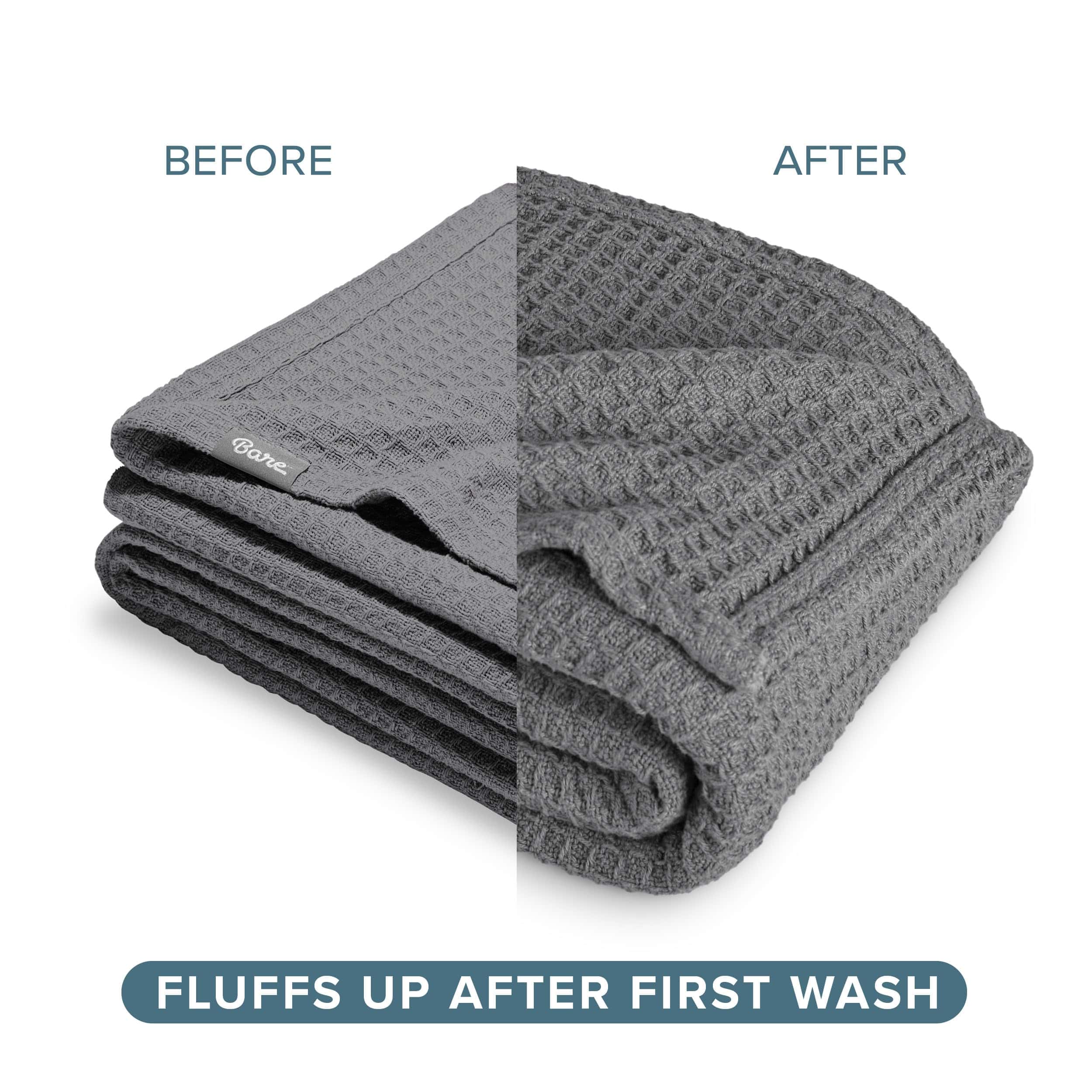 Manta de Algodón Gris Bare Home, Tamaño Throw 44Wx66L, 100% - Imagen 6