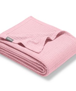 Manta de nido de abeja Bare Home en rosa claro, King