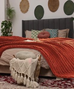 Manta de Tirar Naranja, 30" x 40" Manta de Punto Grueso,