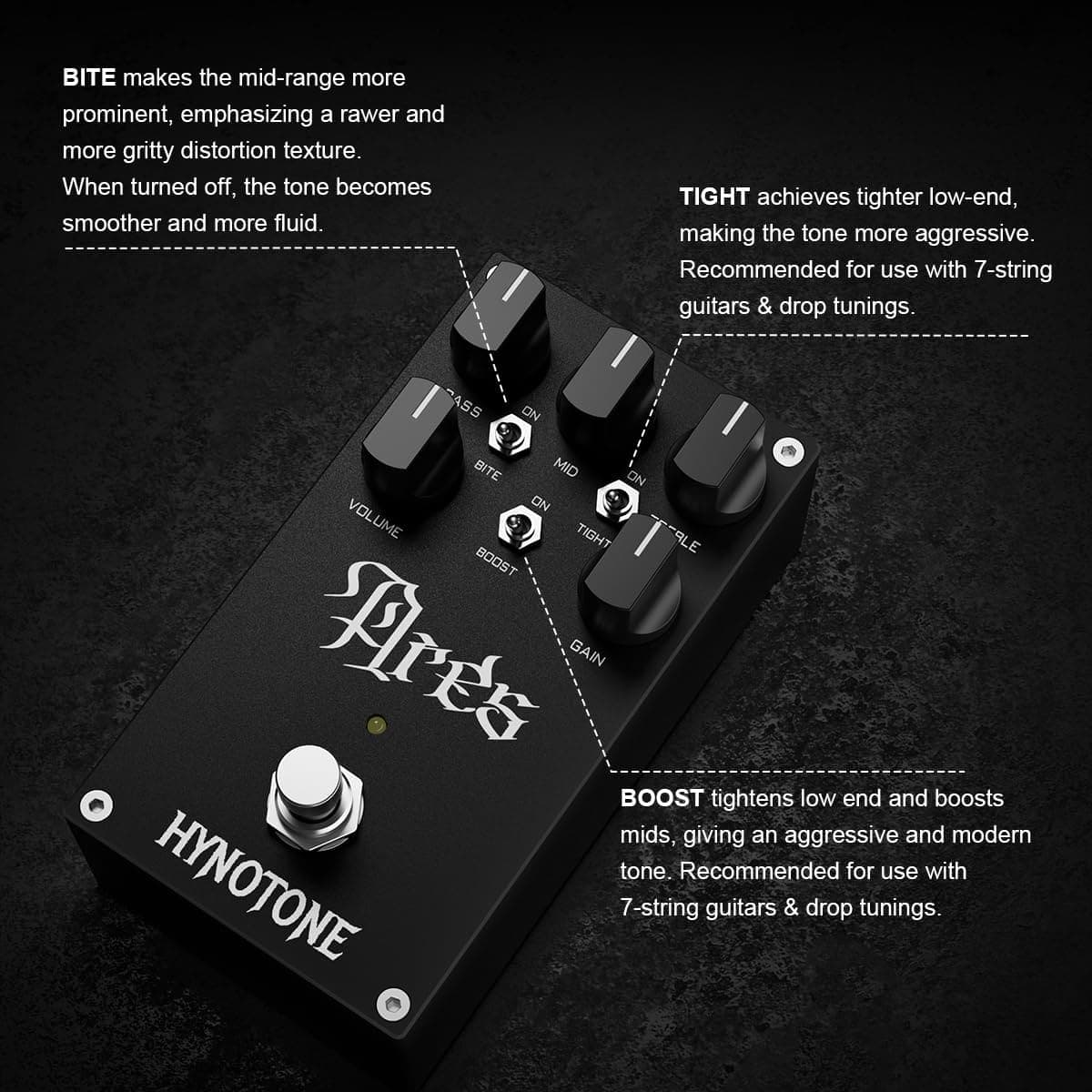 Pedal de preamplificador de distorsión TOPPING ARES - - Imagen 8