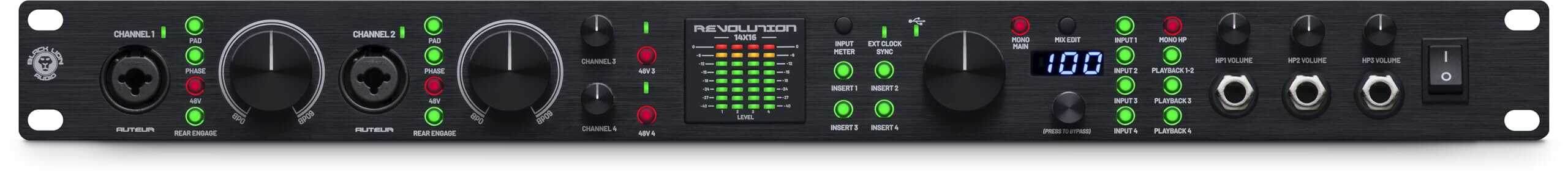 Interfaz de audio USB Black Lion Audio Revolution 14x16