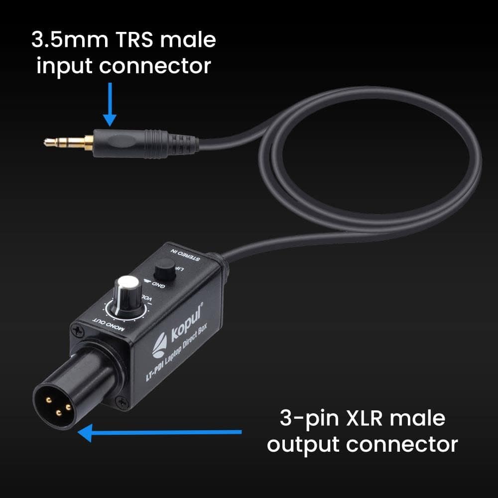 Kopul LT-PDI Laptop One-Channel Passive Direct Box (Caja - Imagen 4