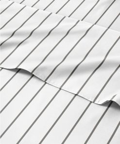 Juego de sábanas rayadas de 4 piezas para cama tamaño Full