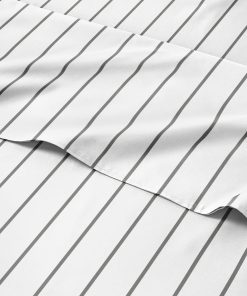 Juego de sábanas a rayas de 5 piezas para cama - Oeko-TEX