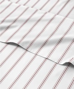 Juego de sábanas a rayas de 4 piezas para cama -X a rayas