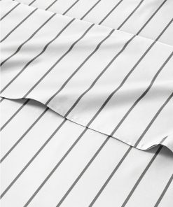 Juego de Sábanas a Rayas de 4 Piezas para Cama King Size -