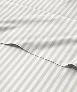 Juego de sábanas a rayas de 5 piezas para cama - Oeko-TEX