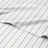 Juego de sábanas a rayas gris claro de 4 piezas para cama
