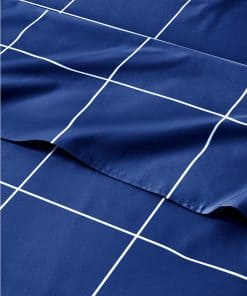 Juego de sábanas de cuadrícula de 4 piezas para cama tamaño