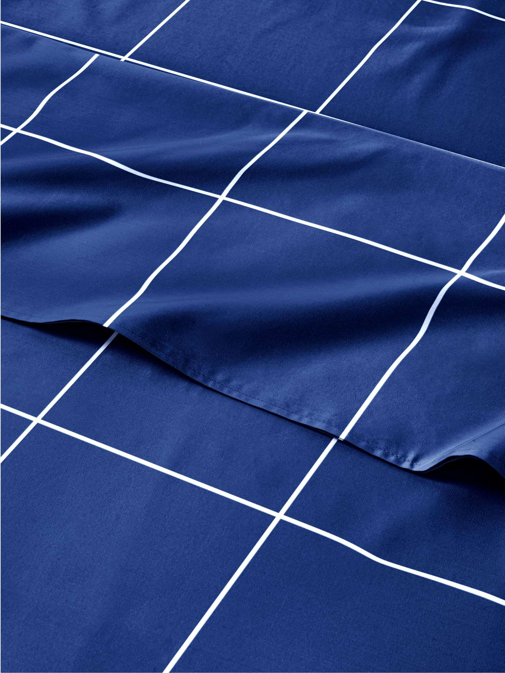 Juego de sábanas de cuadrícula de 4 piezas para cama tamaño