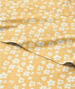 Conjunto de Sábanas Amarillas de 4 Piezas Queen - Sábana