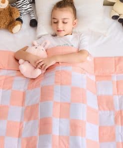 Manta Pesada Yescool de 5 Libras con Diseño de Cuadros