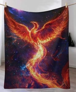 Manta Phoenix Rising para Sofá Cama Suave Ave de Fuego