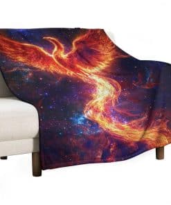 Manta de Sofá Fénix en Llamas Manta Fantasía para Sofá
