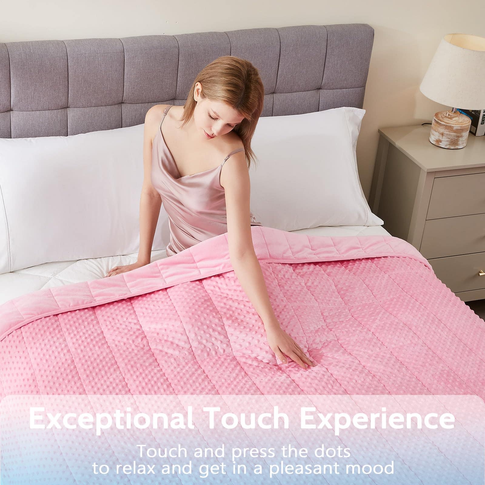 Manta ponderada L'AGRATY para adultos - 60"x80" 20lbs con - Imagen 6