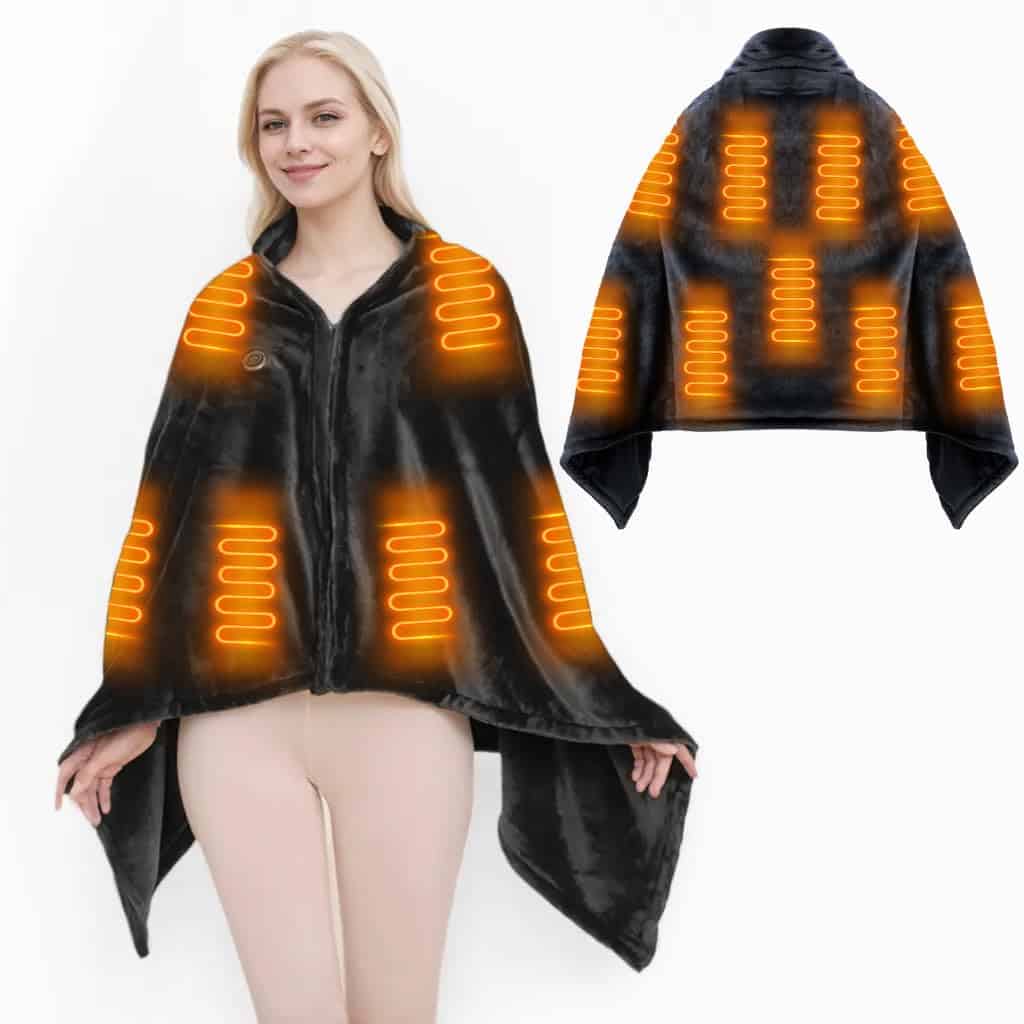 Manta Térmica Portátil, Manta Térmica Inalámbrica USB con 9