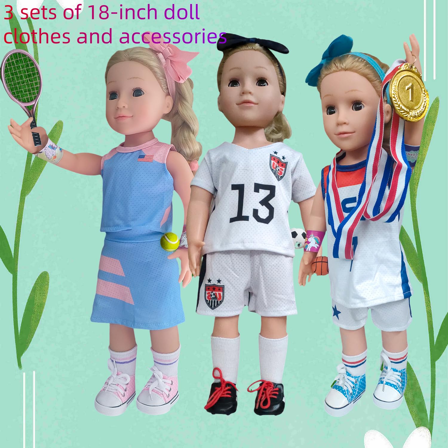 Accesorios de Ropa de Muñecas Americanas de 18 Pulgadas, - Imagen 6