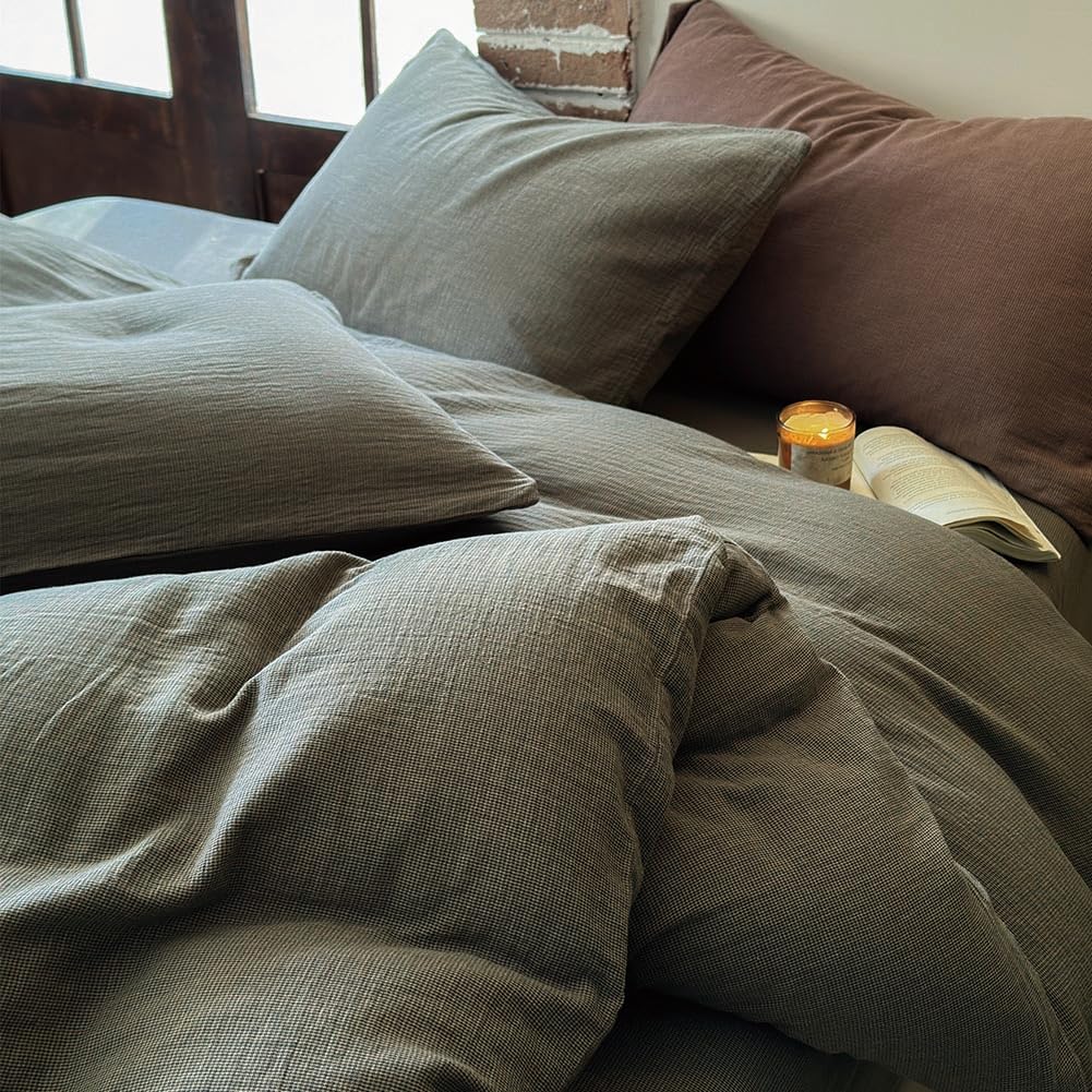 100% Funda de Edredón de Algodón Muselina Texturizado - Imagen 3