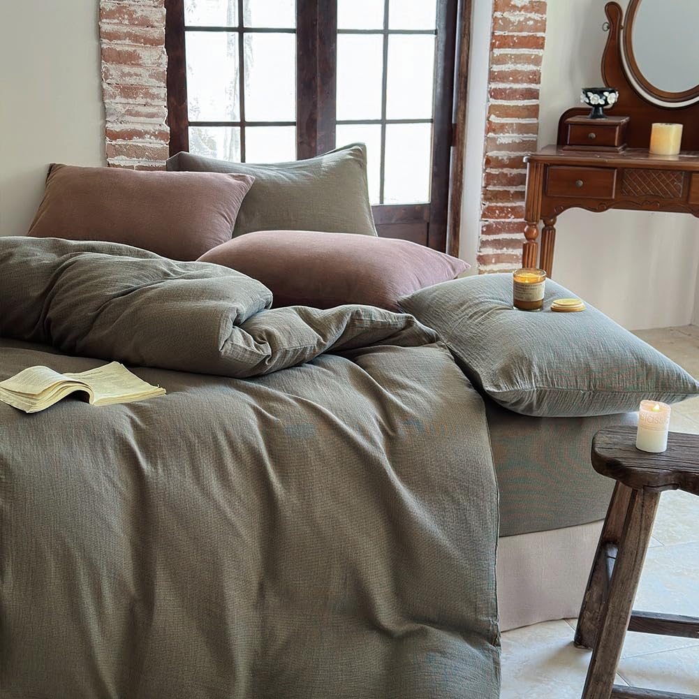 100% Funda de Edredón de Algodón Muselina Texturizado - Imagen 10