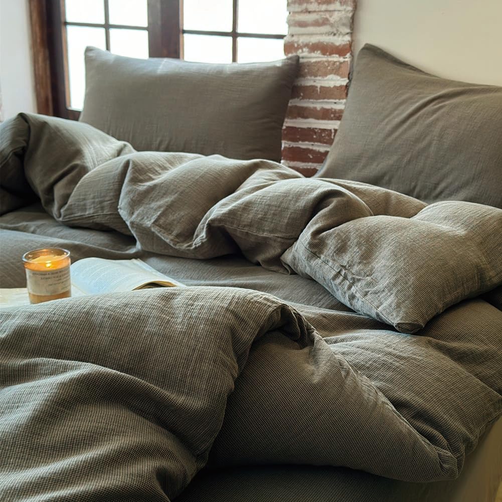 100% Funda de Edredón de Algodón Muselina Texturizado - Imagen 4