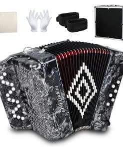 Acordeón - 34 teclas diatónicas, 12 -es (Gris)