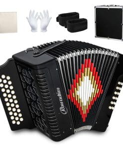 Acordeón - 31 Teclas, 12 Bajos -Negro