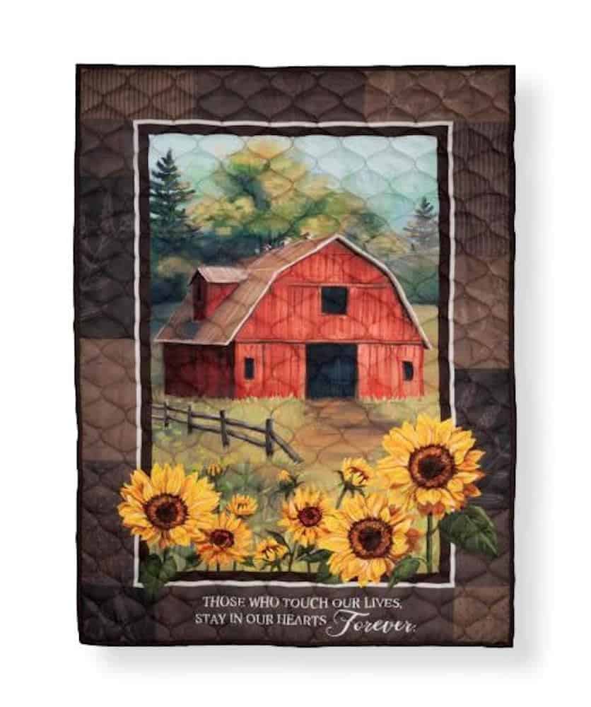 Colcha conmemorativa Carson 52" Red Barn - Manta de colcha