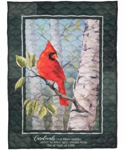 Colcha conmemorativa Carson Red Cardinal en memoria de ser