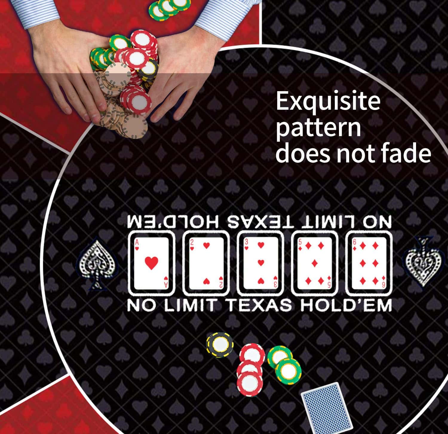 Tapete de Póker Redondo LERYG, 39/47/55/63 Pulgadas 6-10 - Imagen 4