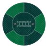 Tapete de Poker Redondo LERYG, 39/47/55/63 pulgadas para
